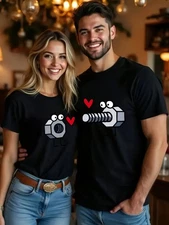Couple matching T-shirts - Funny and romantic designs, 100% cotton