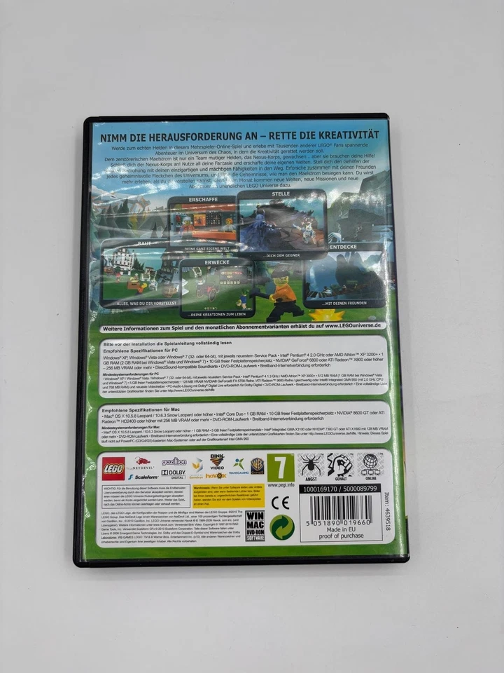LEGO Universe (PC) – Mehrspieler Online Spiel, Erstauflage 2010, OVP, USK ab 6 - Bild 3 von 4