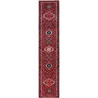 2'4"x12' Red Vintage Zoroastrian Karjihooz Hand Knotted Wool Runner Rug 1843
