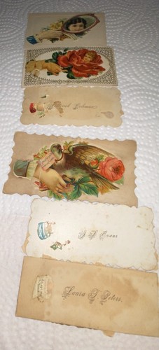 Victorian Calling Name Trade Cards Die Cut Decor-Jennie Dutton-Laura Peters - Picture 18 of 22