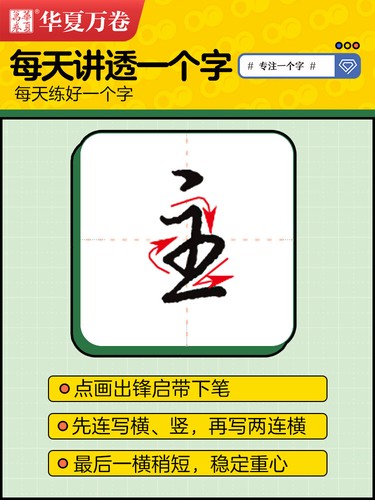 5 copybooks Pen control training 专注一个字行楷快写练字帖 成人学生初学入门速成教程 正楷硬笔钢笔书法 5本套控笔训练 - Picture 2 of 13