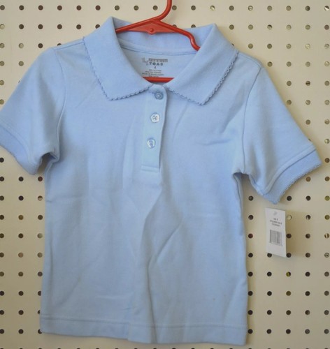 School POLO Shirt Girl 4 - 14 UNIFORM Sleeve NAVY Blue WHITE Collar FRENCH Toast - Picture 6 of 10