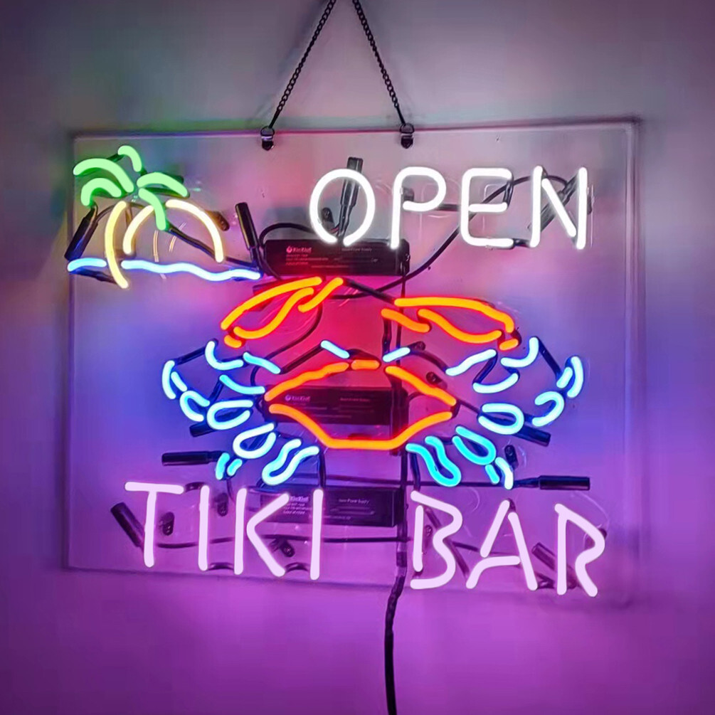 Tiki Bar Open Neon Light Sign 19