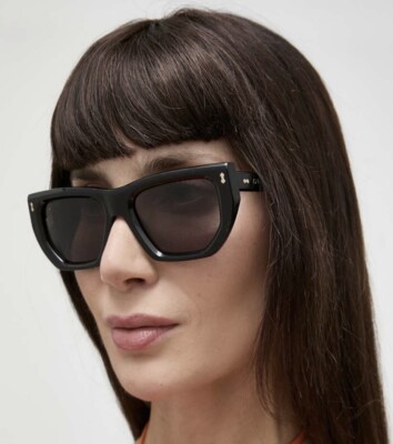 サングラス GUCCI Gucci - GG1520S - 001 BLACK BLACK GREY NEW GG1520S 001 GUCCI BLACK GREY GEOMETRIC WOMEN GUCCI