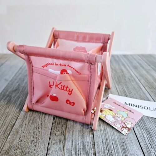 Pink Miniso Life Sanrio Characters Hello Kitty Foldable Storage Rack Together - Picture 2 of 20