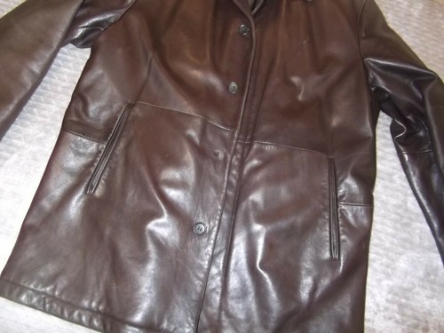 BOSS HUGO BOSS - LAMBSKIN - COFFEE BROWN - NO SIZE LABEL / XL - BLEMISH - Picture 5 of 12