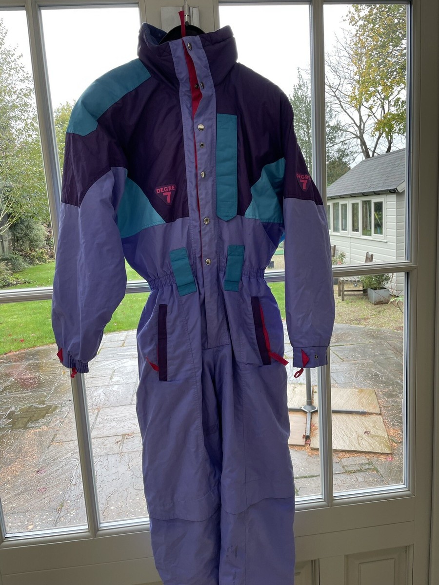DEGRE Retro 80s 90s Ski Suit All In One Fancy Dress Mens Ladies Large Gb38