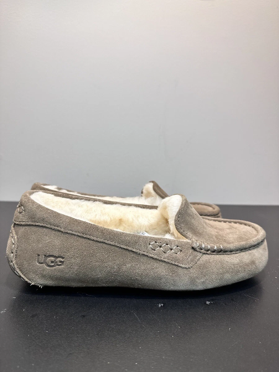UGG Ansley Espresso Suede Water Resistant Slippers - WIDE WIDTH