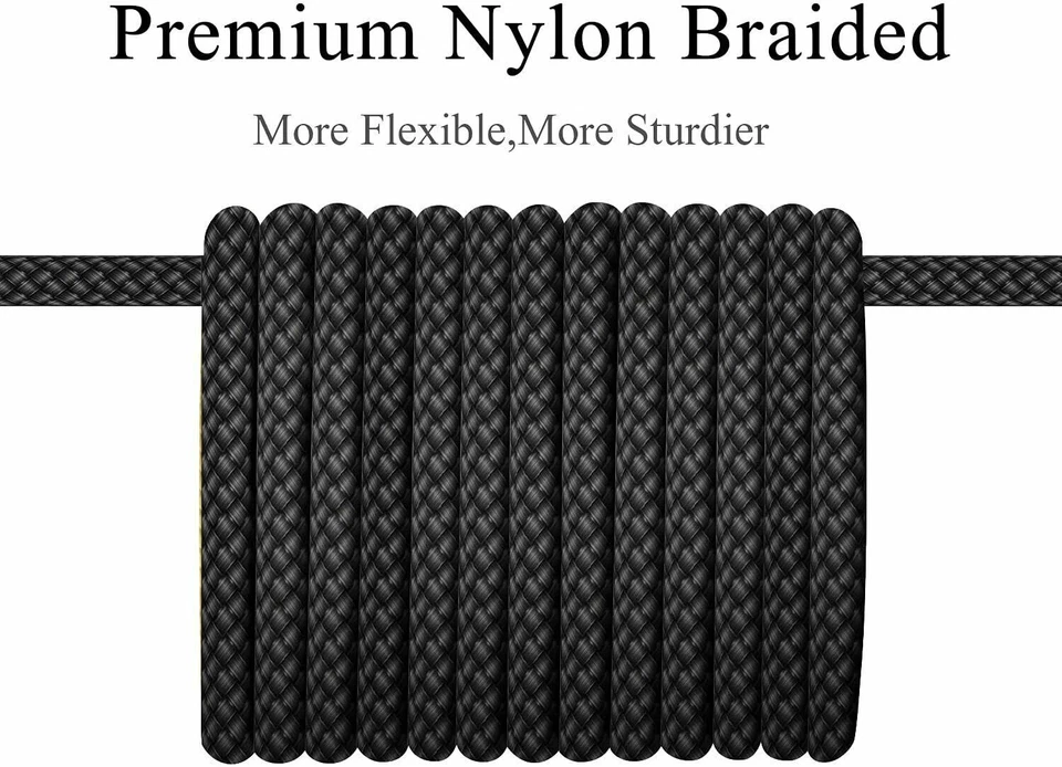 Braided  MicroCharging Cable for Samsung Galaxy Phone S5 S6 S7 Edge +, Infinix - Image 4 of 4