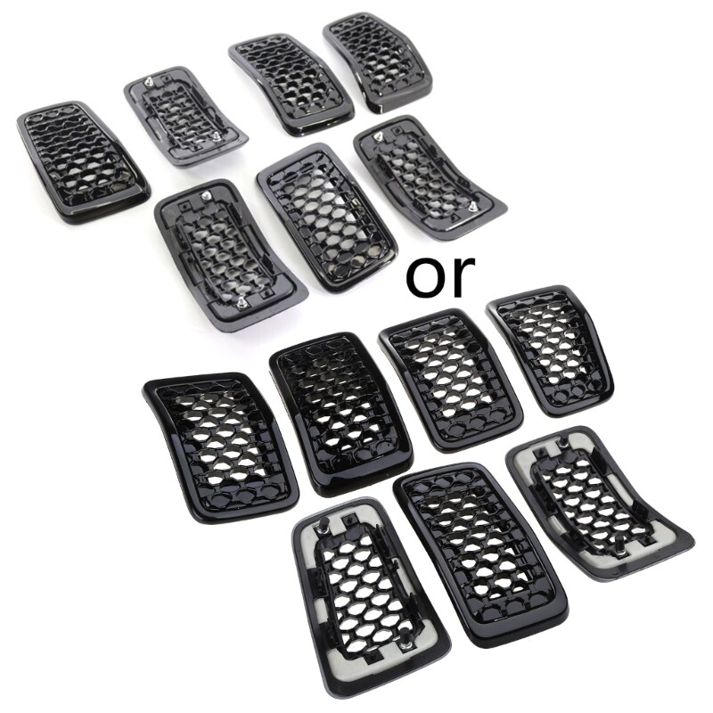 Car Front Grille Grill Mesh Frame Inserts Cover Rings Trims Fit for