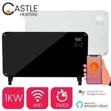 Image of Glass Panel Heater Radiator Smart WiFi  Wall Mount 1000W Designer Electric