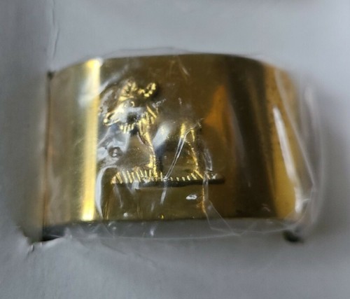 Serviettes vintage Perfect Together Heart Moose Lodge et anneaux de serviette en laiton NEUF - Photo 4/9