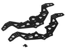 Treal Hobby Losi Mini LMT Aluminum Chassis Frame Side Plates (Black) (2)
