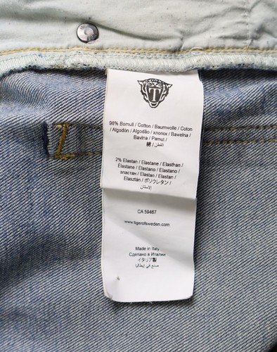 Tiger Of Sweden Pistolero Excelsis Vaqueros Hombre W30/L34 Bigote Nuevo Denim - Imagen 8 de 10