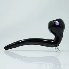 7" Black Standing Sherlock Tobacco Smoking Pipe Collectible Pipes - P617A