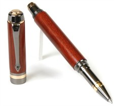Classic Elite Rollerball Pen - Bloodwood, Gun Metal Plating