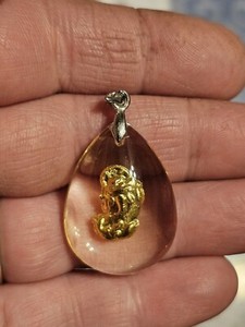 Authentic Gold Plated Crystal Dragon Pendant