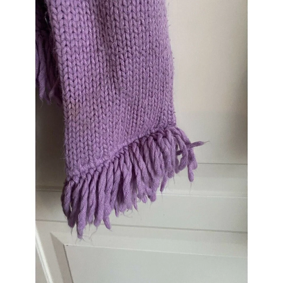 Suéter tejido lavanda púrpura parche calabaza talla 10 Foto 4 de 4