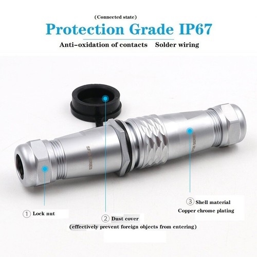 SF20 SF10/P-SF11 2Pin-15Pin waterproof cable plug In-line cable connector socket - Picture 7 of 23