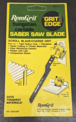 RemGrit Grit Edge Saber Saw Blade Scroll Blade Coarse Tungsten Carbide SC2-1C