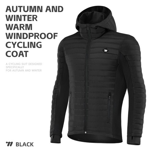 WEST BIKING Winter warme Radjacke Langarm winddicht Mantel Trikot Kapuze - Bild 20 von 32