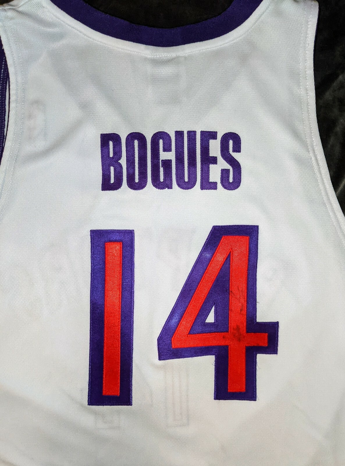 MUGGSY BOGUES Reebok TORONTO RAPTORS AUTHENTIC Jersey 52 NBA