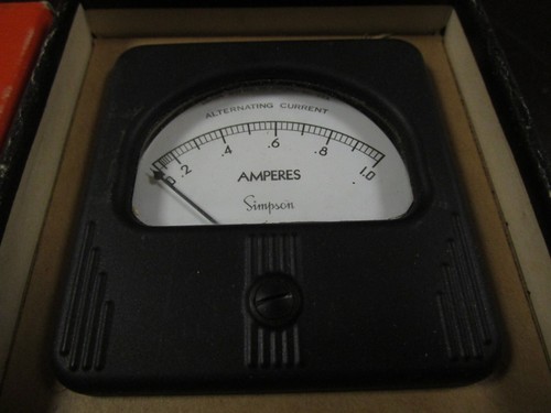 Vintage Simpson alternating current amperes gauge new in box - Picture 2 of 3