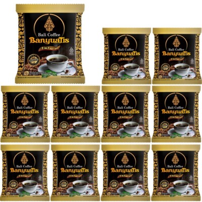 BanyuaTis, Indonesia Sweetened Coffee, 2 In 1 Kopi + Gula, 18g × 11sachet