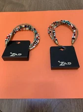 TWO NEW ZAD Bead Bracelets  Multicolor