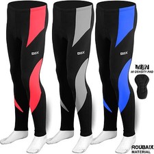 Men Cycling Padded Tights Trouser Pants Bike Bicycle Thermal Winter Windproof