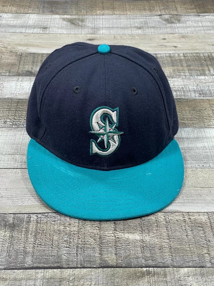 Seattle Mariners Hat Fitted Cap 7 1/4 Blue On Field New Era Mens Baseball  Cap