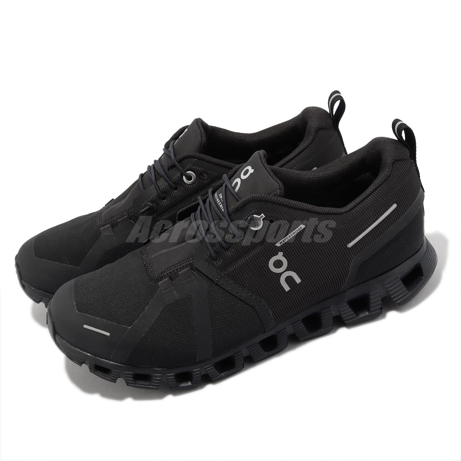 Image of On Running Cloud 5 Waterproof All Black Grey Women Running Casual Shoes 5998838