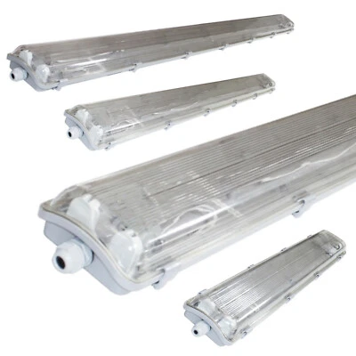 PURELED SET LED Feuchtraumleuchte Wannenleuchte IP65 + T8 LED 60/120/150cm G13 Bürolampe