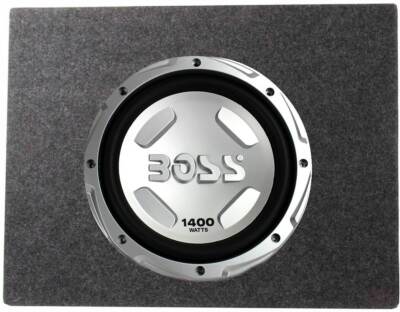 Boss Chaos 12'' 1400 Watt Power Subwoofer 4 Ohm and 12'' Sealed Sub Box Enclosure