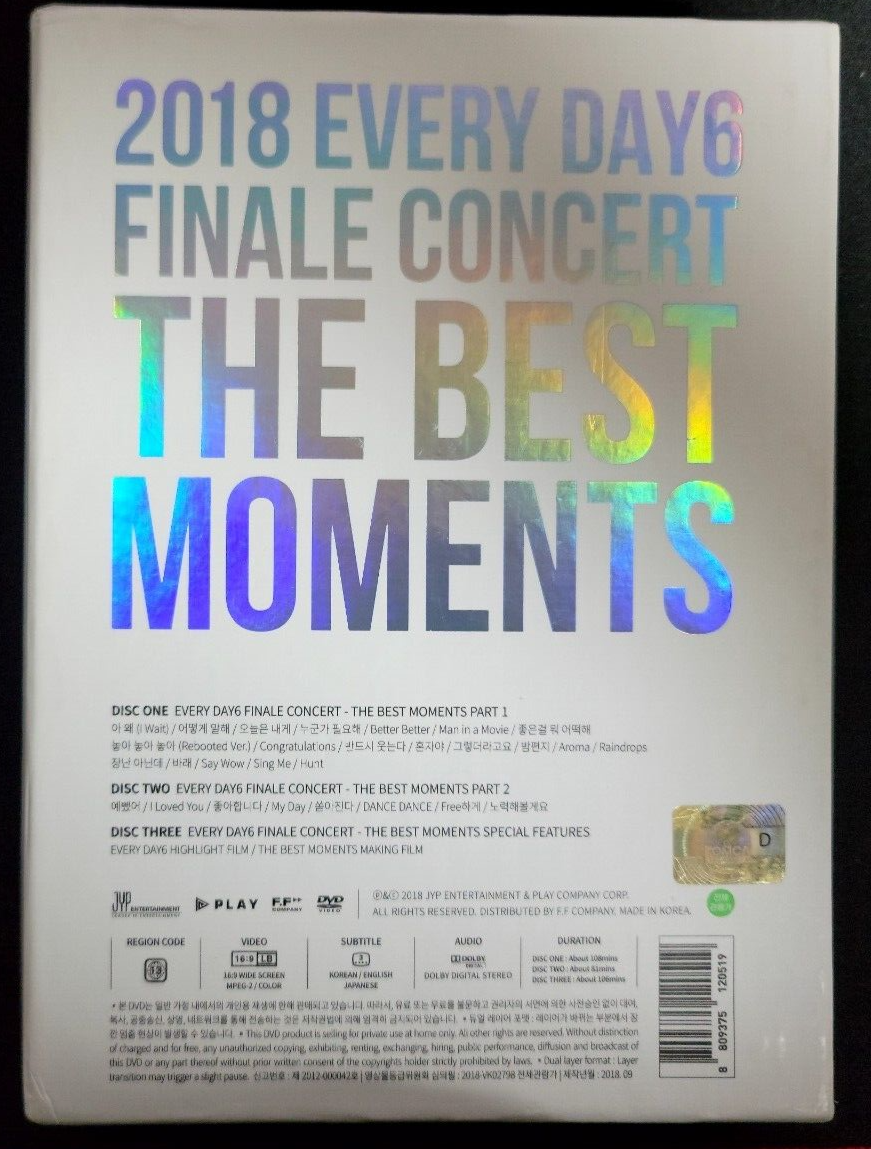 K-POP・アジア DAY6 DVD THE BEST MOMENTS DAY6 EVERY DAY6 FINALE CONCERT [THE BEST MOMENTS] DVD+