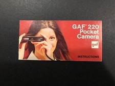GAF 220 Pocket Camera Instructions