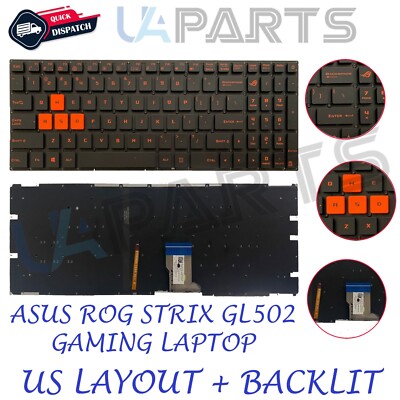 Für ASUS ROG STRIX GL502 502V VM-VT-VY-VS-FX US-Layout Laptop Tastatur & Hintergrundbeleuchtung