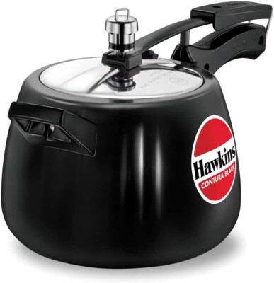 Hawkins Contura Schwarz Schnellkochtopf Aluminium Kochgeschirr / Kapazität wählbar