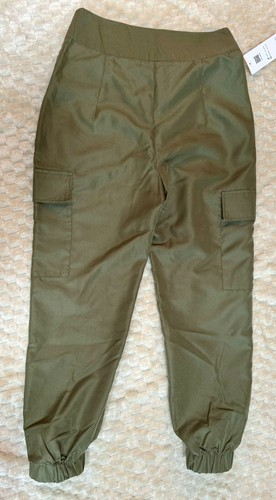 NEW WOMEN'S Olive Green CARGO JOGGER Summer PANTS SIZE Small 4 - Picture 4 of 4