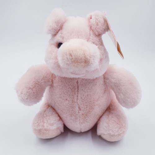 Vintage RUSS BERRIE PUCKERS Plush Pig Toy 9” Pink Stuffed Animal Original Tags