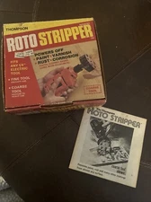 Vintage 1978 Thompson Roto Stripper Coarse Tool Drill Attachment Box/instruction