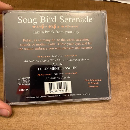 Songbird Serenade Relax Away Stress Enjoy Quiet Meditation 1994 Folk Music CD - Picture 3 of 3