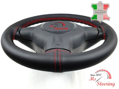 FÜR BUICK LUCERNE 06-11 SCHWARZ LEDER LENKRADABDECKUNG, ROT 2 STIT