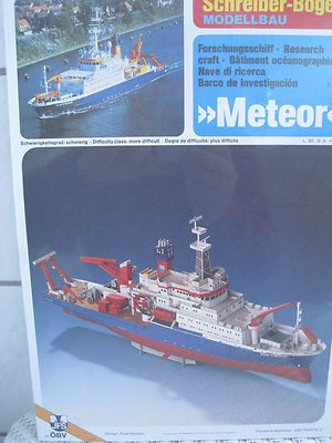 Meteor Forschungsschiff Boot Schiff Kartonbausatz *NEU* Schreiber- Bastelbogen