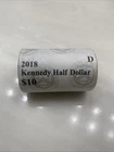 2018 Kennedy half dollar roll from Denver mint 10$ face value uncirculated