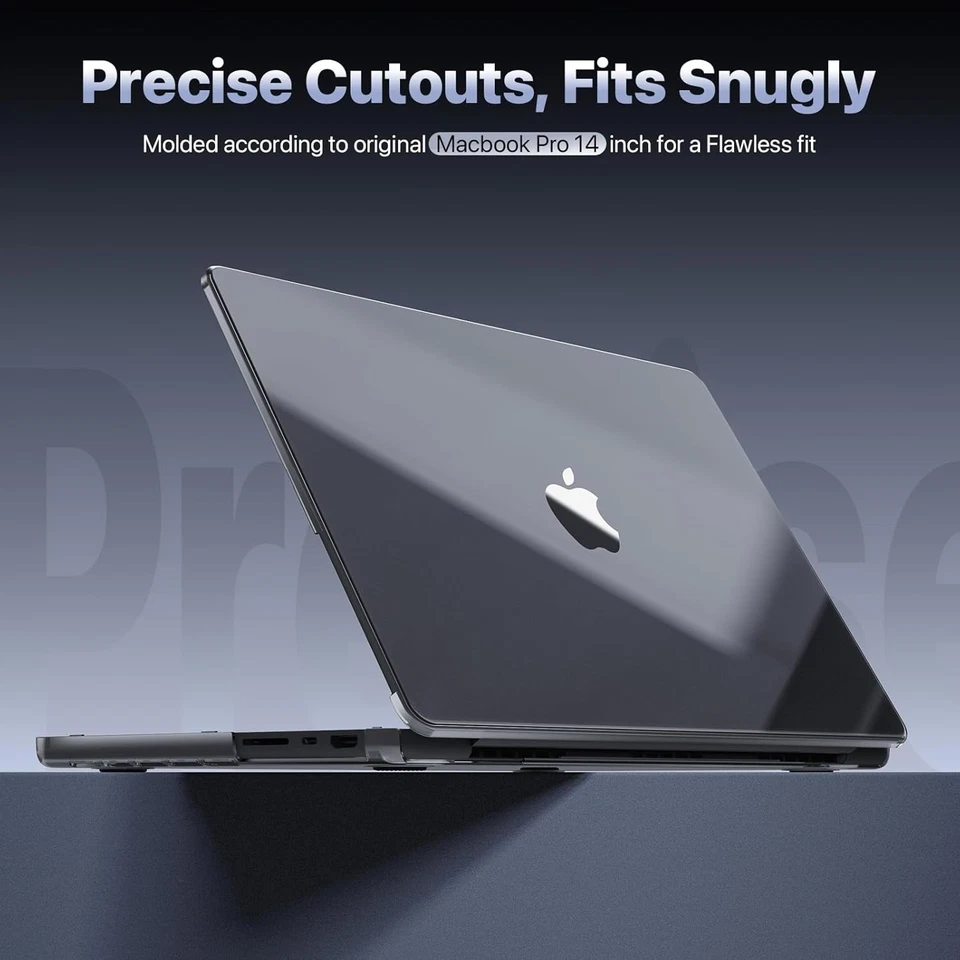 Funda rígida transparente para MacBook Pro 14" M1-M5 Pro/Max 2021-2025 Foto 2 de 4