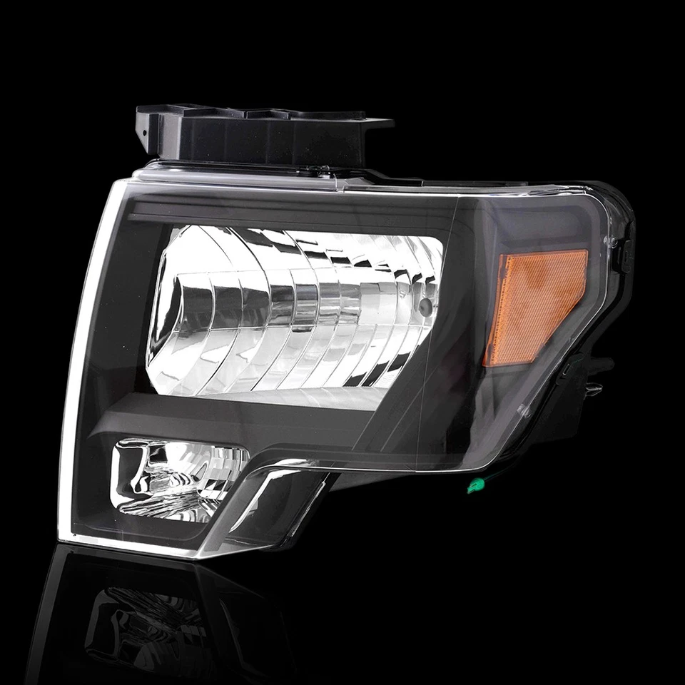 Fits 2009-2014 F-150 Headlight w/ Black Bezel Performance Set Set Aftermarket - Image 3 of 4