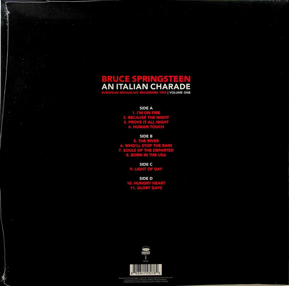 Bruce Springsteen – An Italian Charade, Live 1993 Vol 1 NEW 2-LP Vinyl 2023 - Image 2 of 2