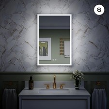 20 in. x 30 in. Recessed/Surface Mount Right Medicine Cabinet Mirror  LED Light