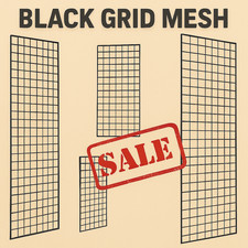 New Heavy Duty Black Grid Mesh Retail Shop Display Panel 5 Sizes Available